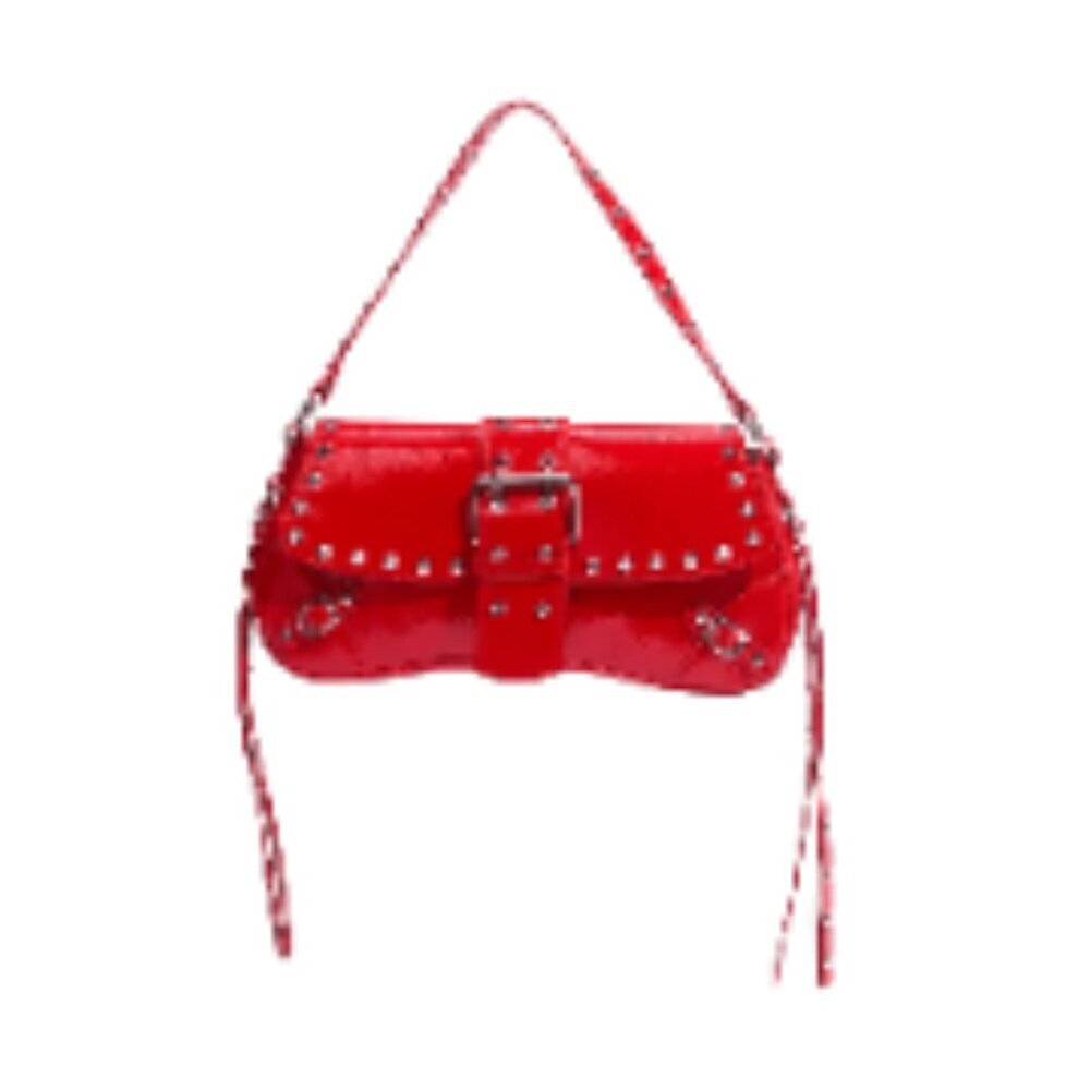 Studded Punk Faux Leather Shoulder Bag Hobo Purse